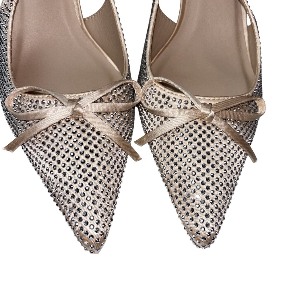 Bellini Heels Kassie Champagne Diamanté Women's Size 9 Nude New Without Tags - Picture 7 of 7